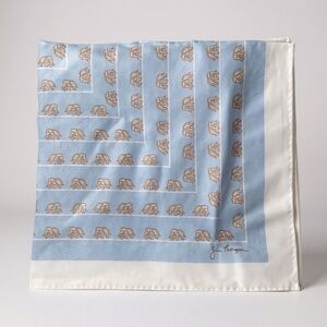 Jim Thompson 100% Silk Elephant Print Napkin Scarf NWT